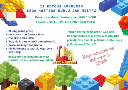 KONKURS LEGO MASTERS II EDYCJA - BUDUJ JAK MISTRZ