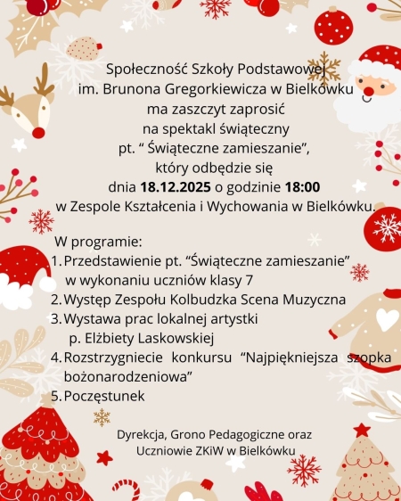 Zapraszamy na Spektakl Świąteczny