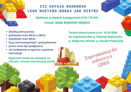 KONKURS LEGO MASTERS III EDYCJA - BUDUJ JAK MISTRZ