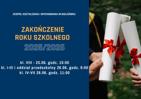 Uroczyste zakończenie roku szkolnego 2025/2026
